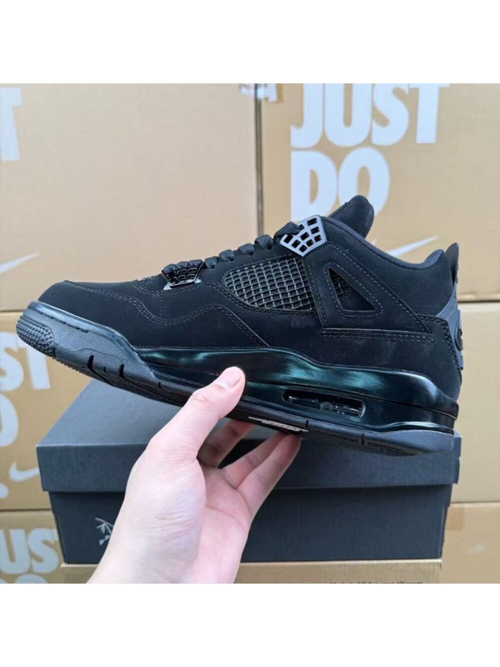 Air Jordan 4 Retro GS Black Cat 2025 IB4171-010 Size 7 Sneaker